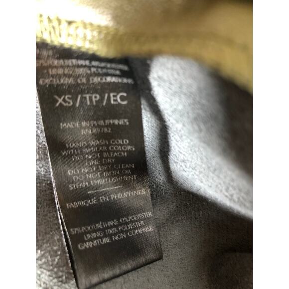 Natori Faux Leather Joggers Pants Pull On Elastic Drawstring Waist Olive XS - Picture 6 of 10